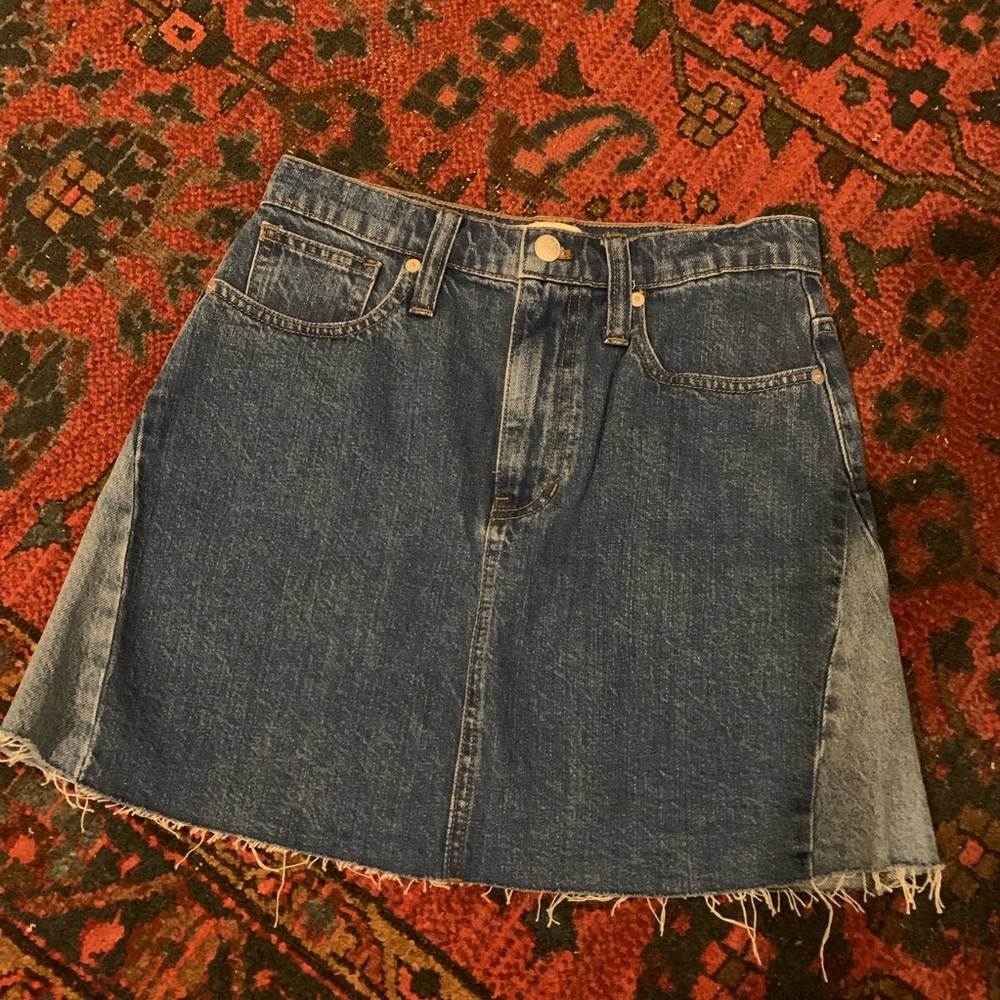 Madewell Rigid A-line Denim Skirt: Pieced Edition - Picture 4 of 7